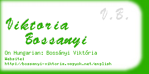 viktoria bossanyi business card