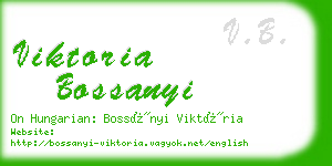 viktoria bossanyi business card